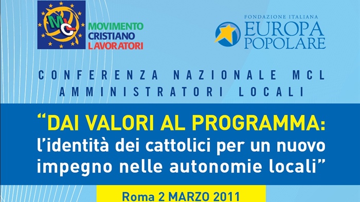 Conferenza Nazionale MCL Amministratori locali